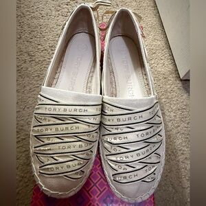 Tory Burch Beige and Black Women's Flats